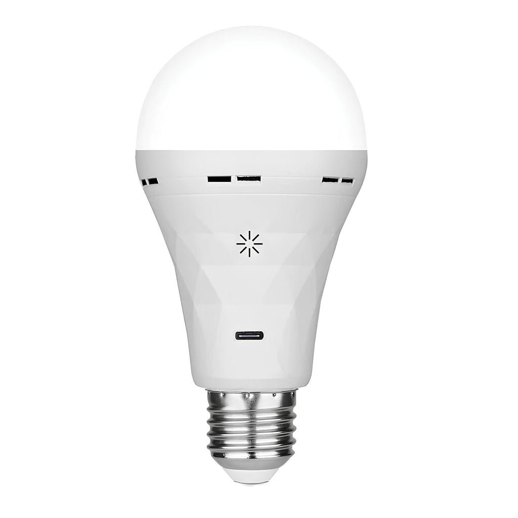 Ampoule LED rechargeable USB-C NOVA à culot E27 sur fond blanc