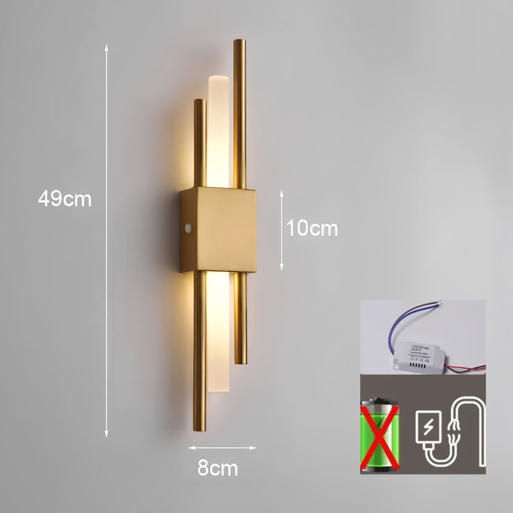 Applique Murale LED Dorée Sans Fil Rechargeable OLIA