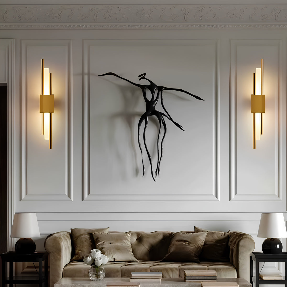 Applique Murale LED Dorée Sans Fil Rechargeable OLIA