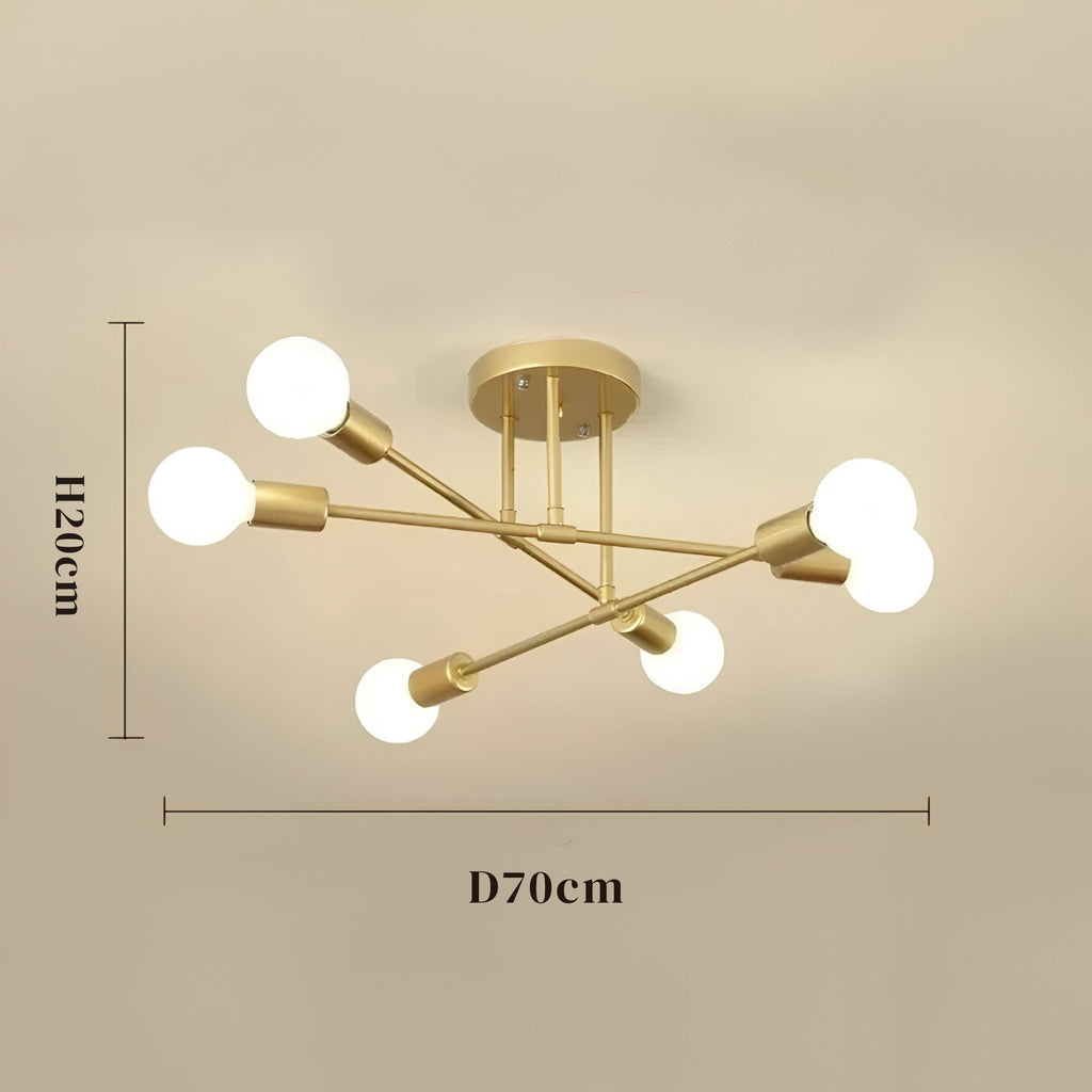 Plafonnier contemporain 6 lumières - ZORA