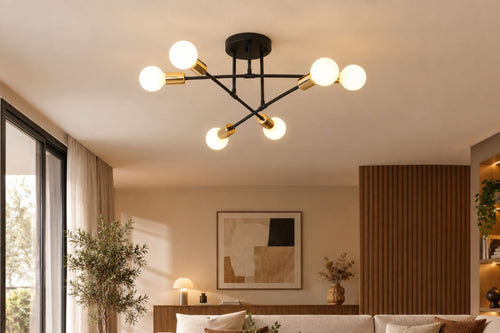 Plafonnier contemporain 6 lumières - ZORA