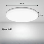 Plafonnier LED rond NOLA en lumière blanc froid, 30 cm de diamètre et 4 cm d'épaisseur