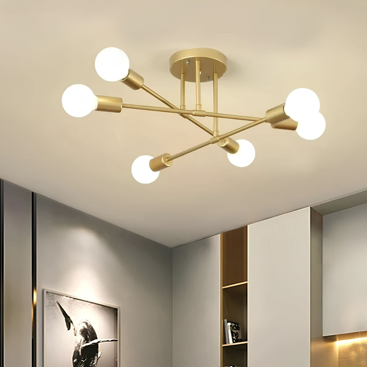Plafonnier contemporain 6 lumières - ZORA